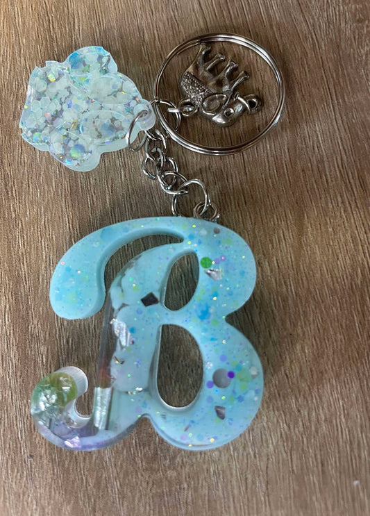 Porte clef initial couleur au choix