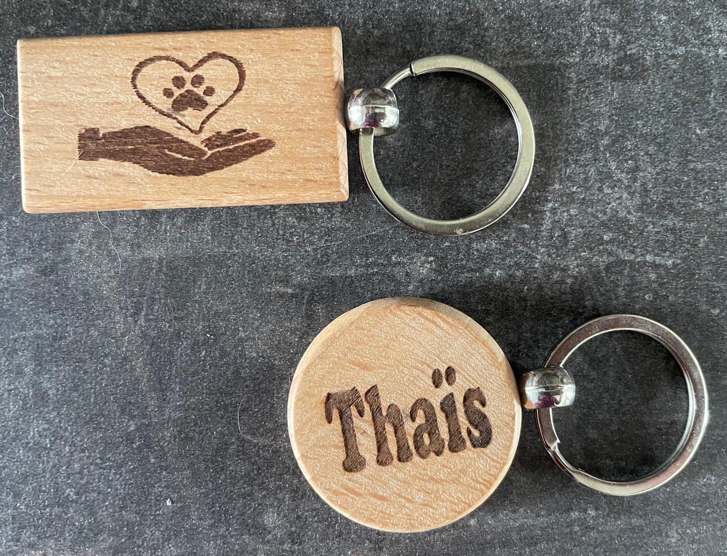 Porte clef en bois personnalisable