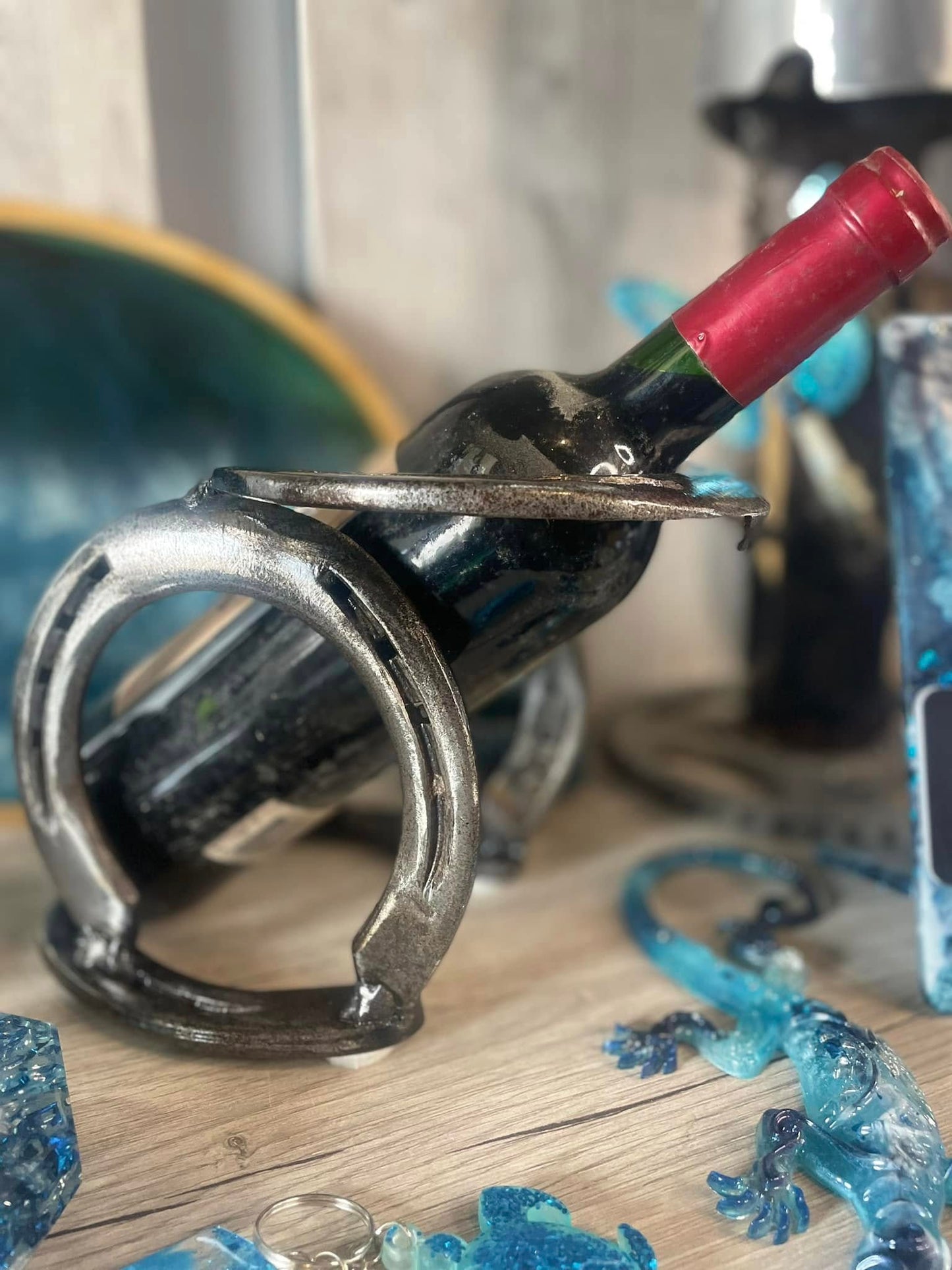 Porte bouteille fer à cheval