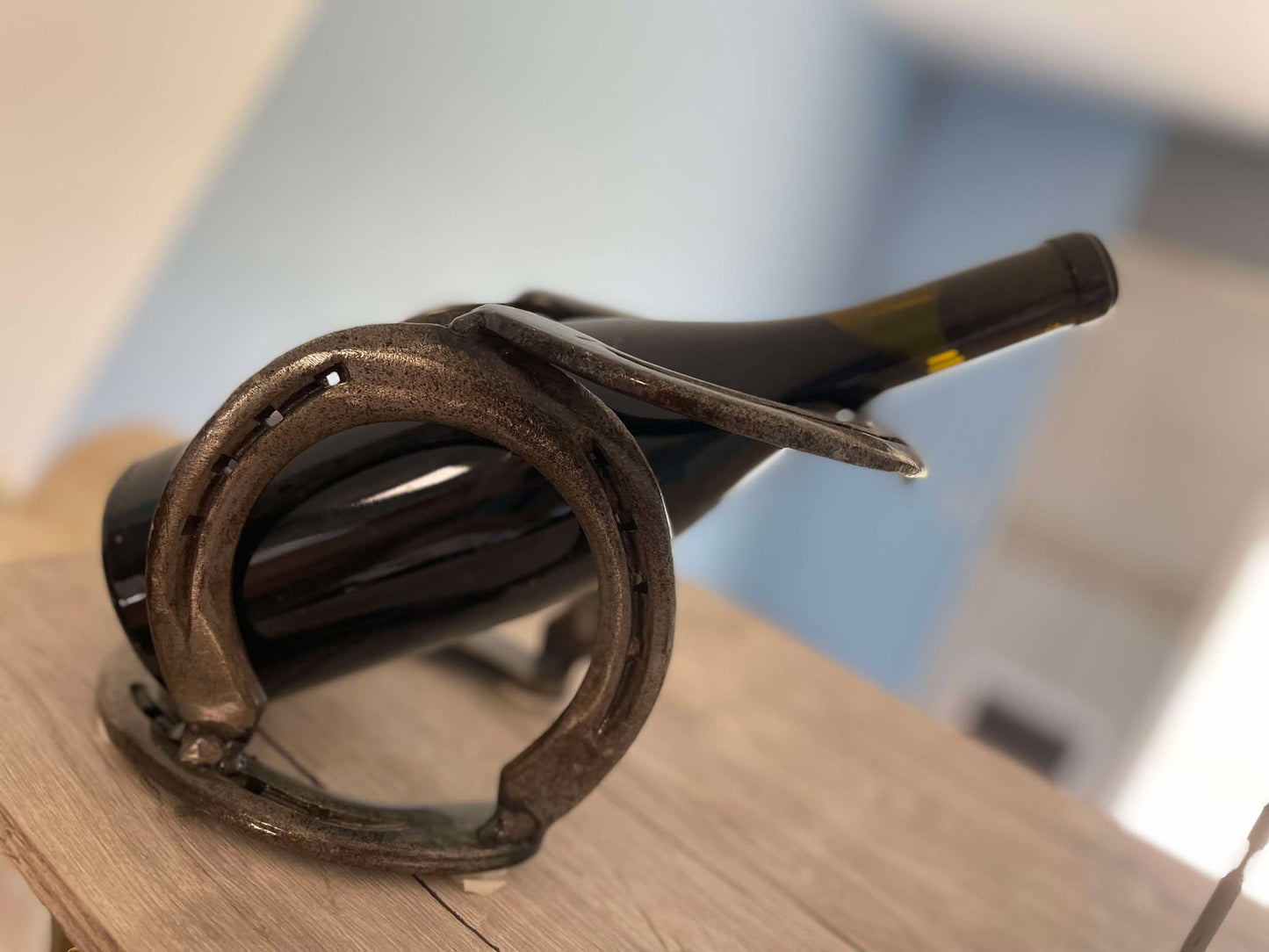 Porte bouteille fer à cheval