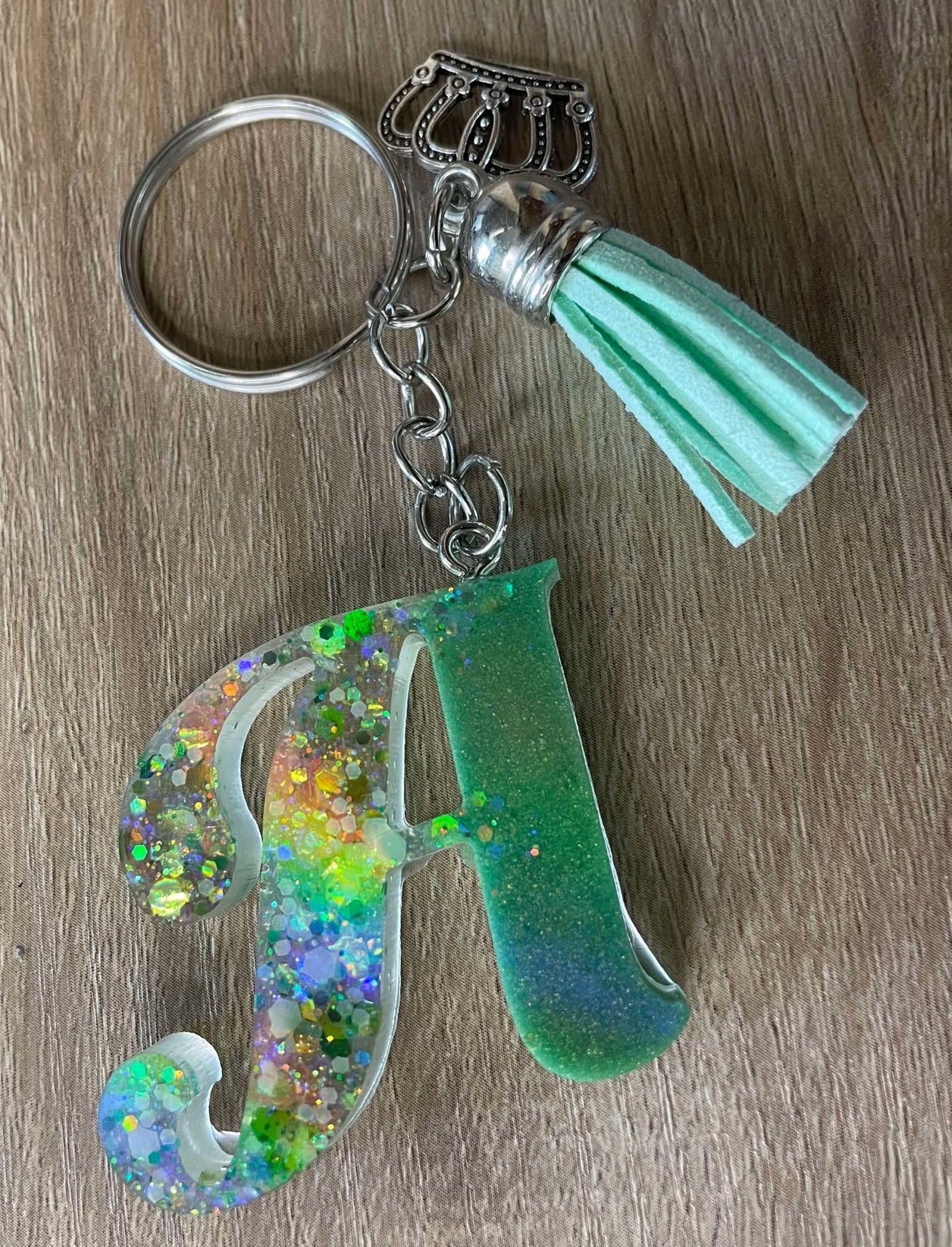 Porte clef initial couleur au choix