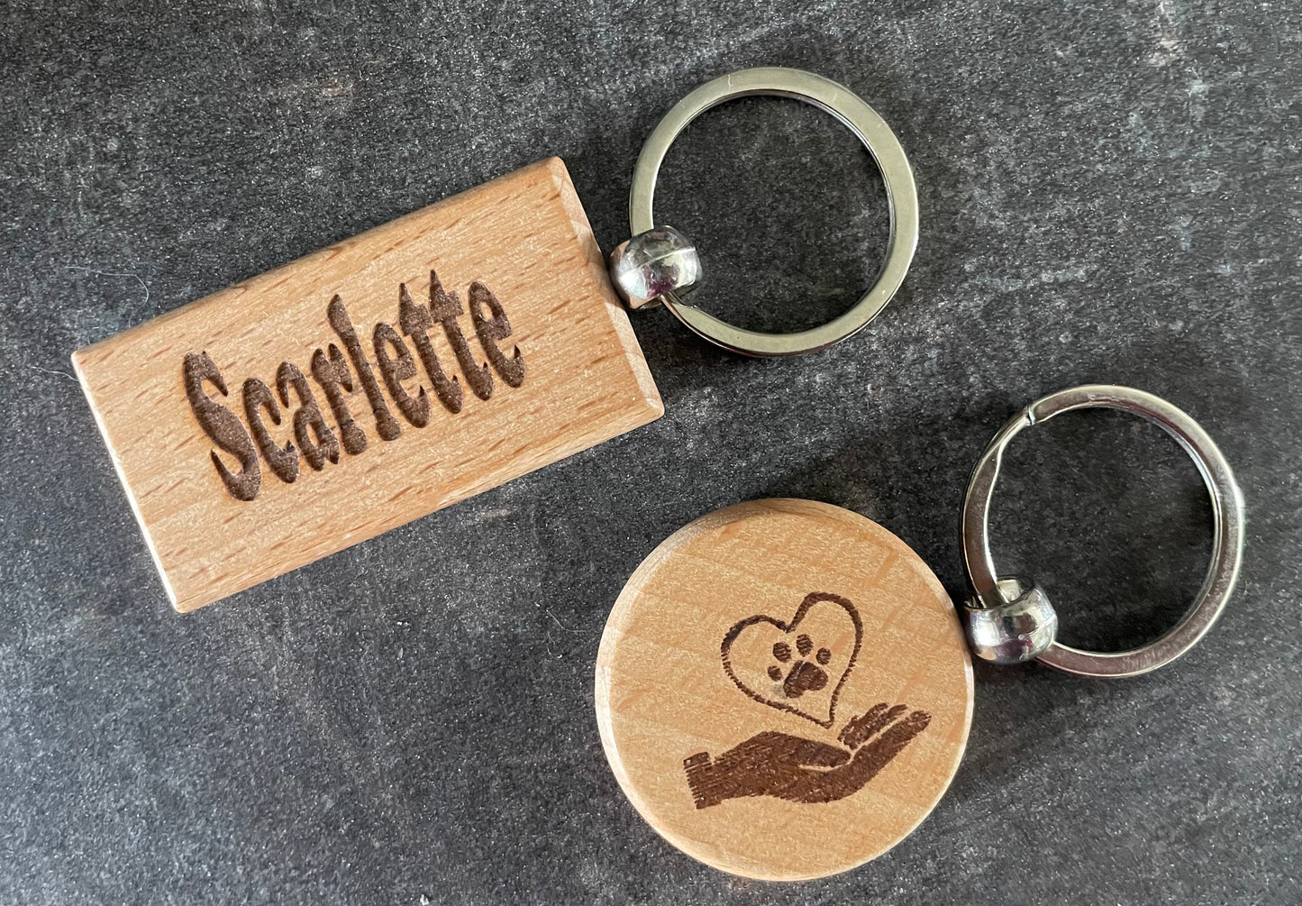 Porte clef en bois personnalisable